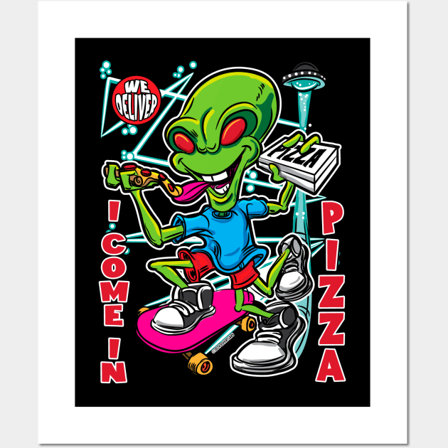 I Come In Pizza Wall Art by eShirtLabs